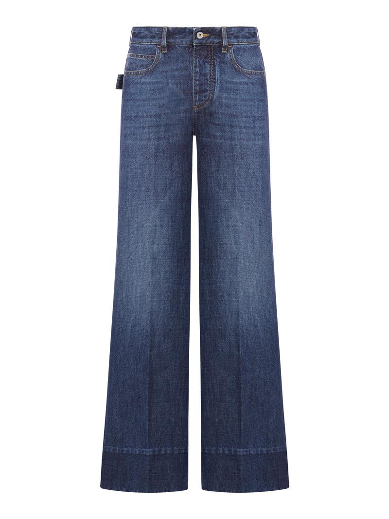 Suitnegozi Pantaloni Wide Denim lavaggio medio Negozio online di fabbrica
