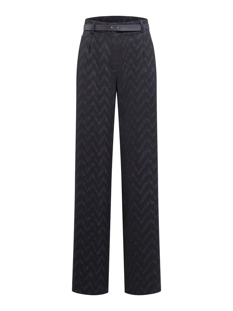 Suitnegozi PANTALONI A FANTASIA CON CINTURA IN PELLE