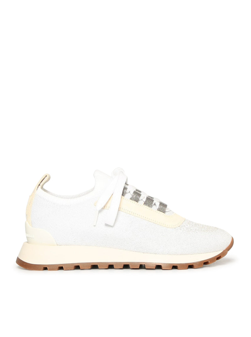 Suitnegozi Sneakers Brunello Cucinelli in maglia con lurex Shopping Online