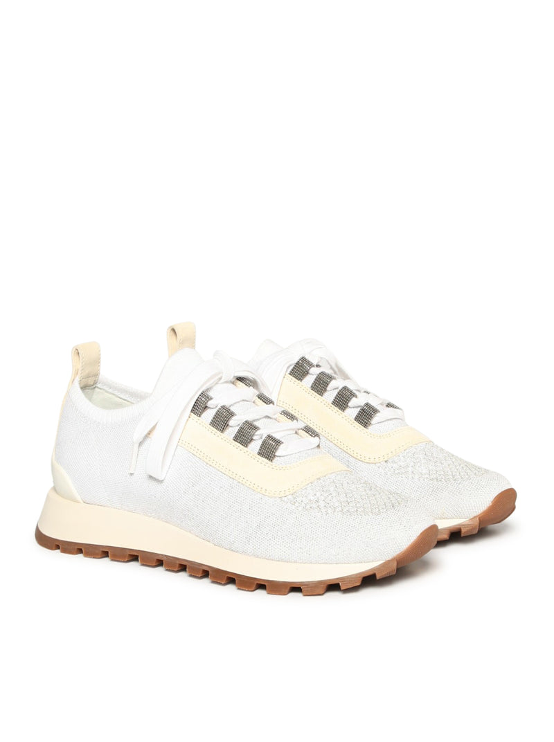 Suitnegozi Sneakers Brunello Cucinelli in maglia con lurex Shopping Online