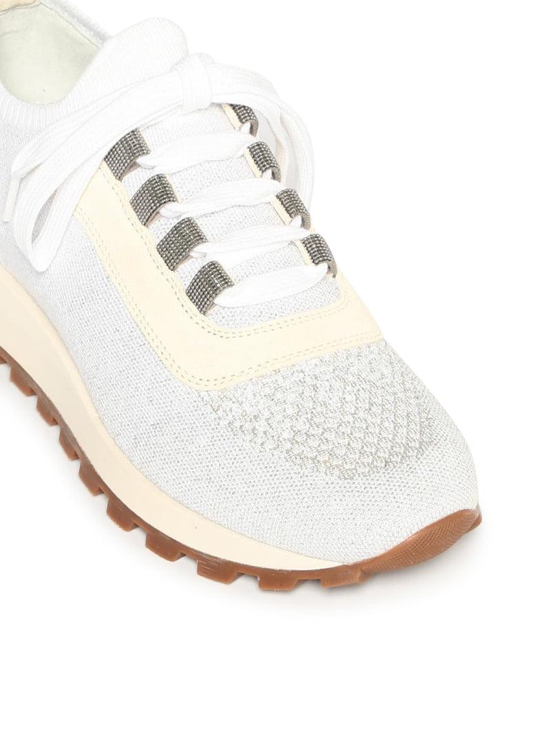Suitnegozi Sneakers Brunello Cucinelli in maglia con lurex Shopping Online