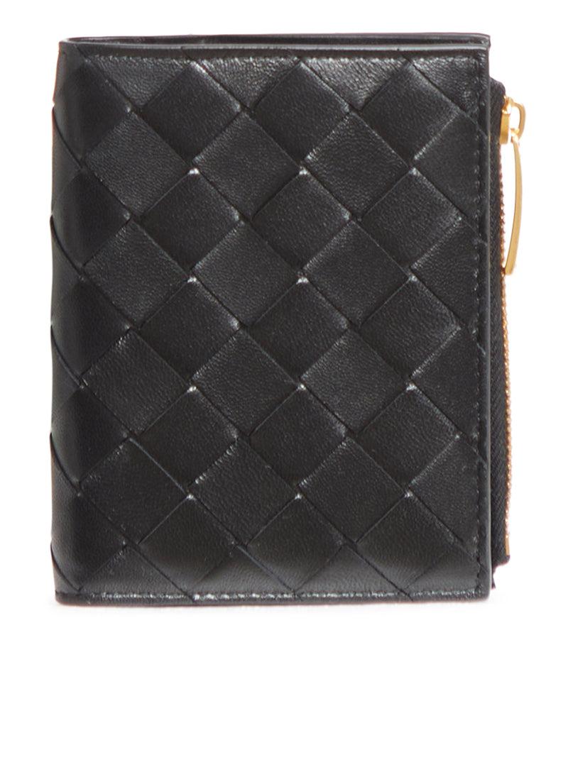 Suitnegozi Portafoglio Intrecciato Bi-Fold Piccolo Con Zip Negozio online di fabbrica