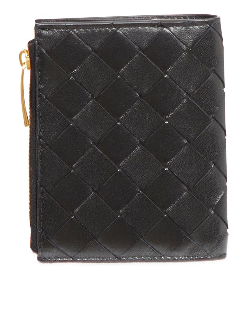 Suitnegozi Portafoglio Intrecciato Bi-Fold Piccolo Con Zip Negozio online di fabbrica