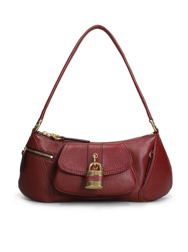 Suitnegozi BORSA A SPALLA 99 IN PELLE GRANATA Offerta settimanale