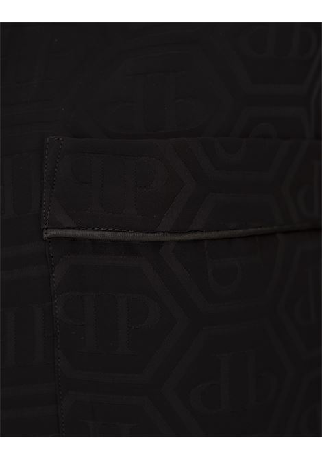 PHILIPP PLEIN Camicia Stile Pigiama Monogram Nera - PHILIPP PLEIN Qualità