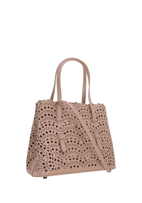 ALAIA Borsa Tote Mina 25 In Pelle Vienne a Onde Sabbia - ALAIA Acquista Ora