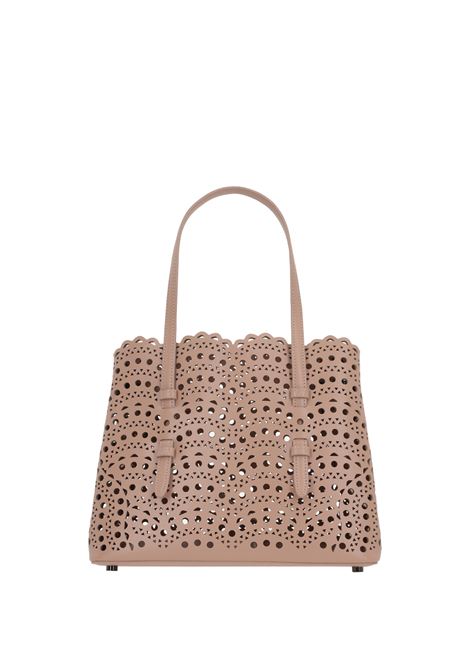 ALAIA Borsa Tote Mina 25 In Pelle Vienne a Onde Sabbia - ALAIA Acquista Ora