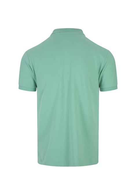 RALPH LAUREN Polo in Piquet Slim-Fit Verde Tramonto e Rosa - RALPH LAUREN Saldi