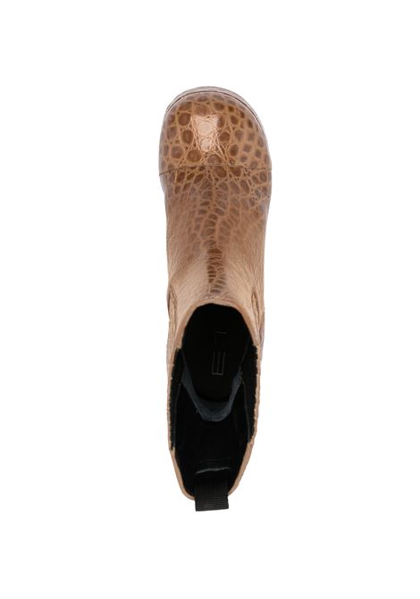 ETRO Stivaletti Platform In Pelle Stampata Marrone - ETRO In Linea