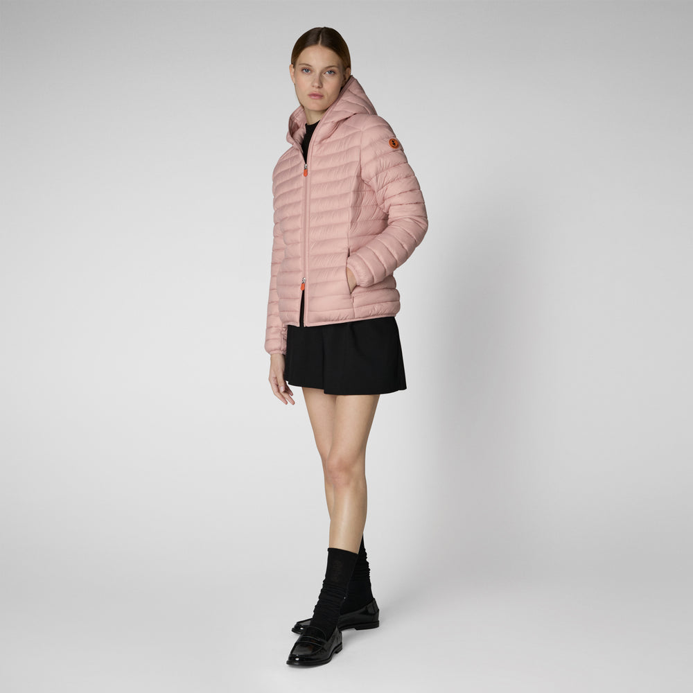 Save the duck Piumino animal free con cappuccio donna Daisy Rosa antico Qualità Garantita