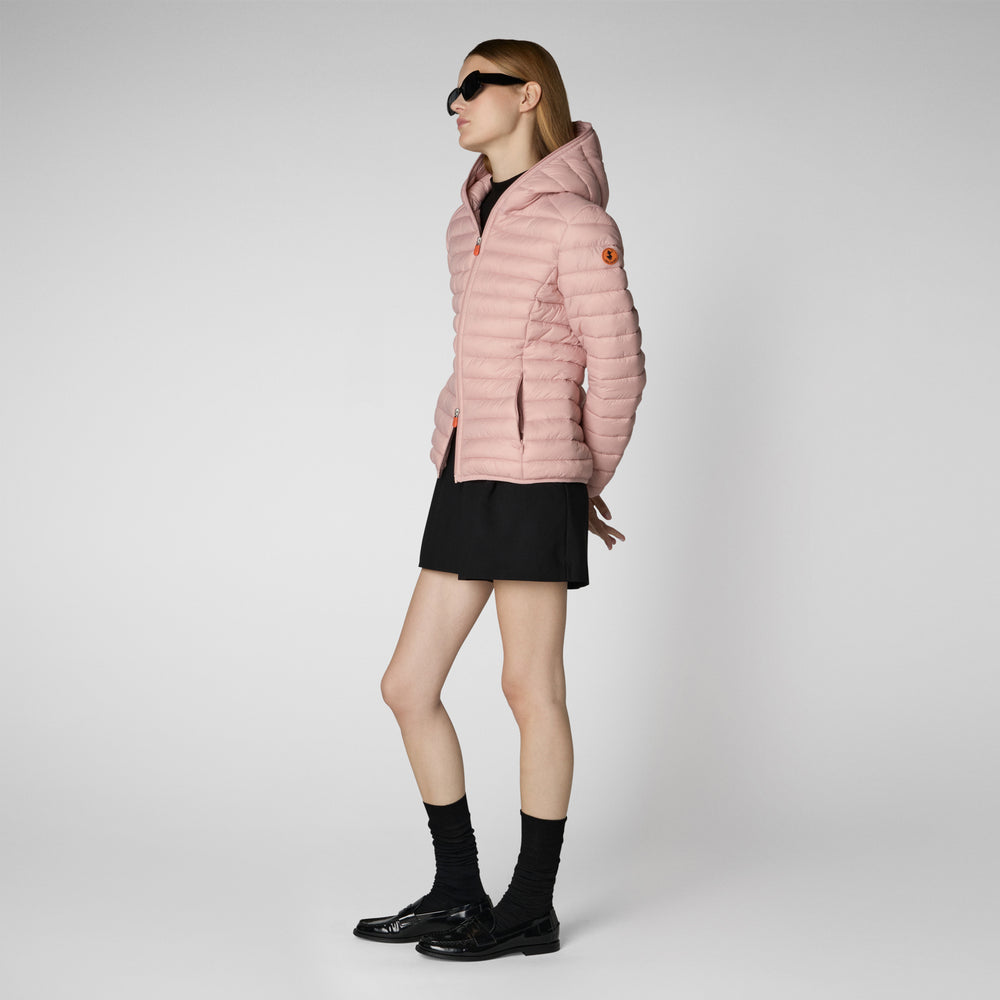 Save the duck Piumino animal free con cappuccio donna Daisy Rosa antico Qualità Garantita