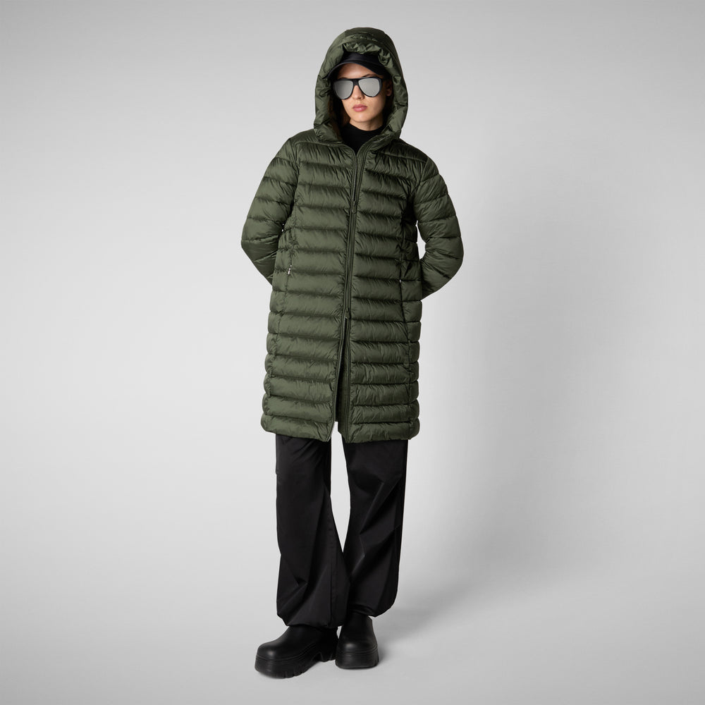 Save the duck PIUMINO ANIMAL FREE CON CAPPUCCIO DONNA SAFFRON VERDE TIMO Lightning offer