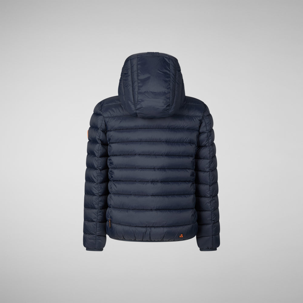 Save the duck PIUMINO ANIMAL FREE BAMBINO BLU FINNEGAN BLU NERO Sconti VIP
