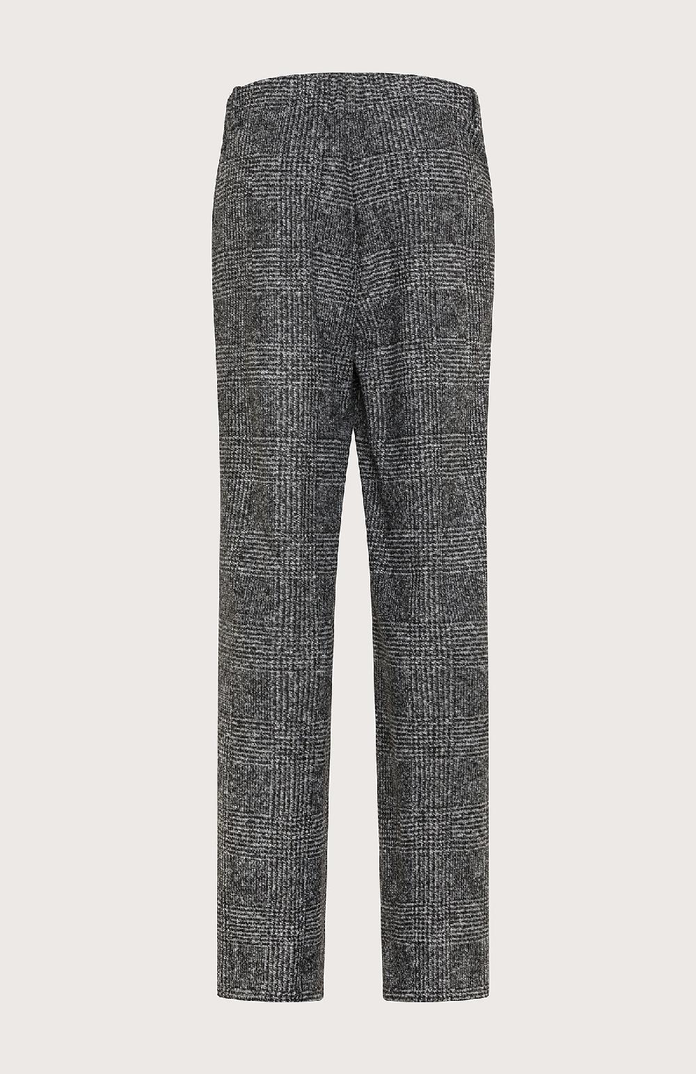 Seventy Pantalone lungo relax fit in galles misto lana - Col. Nero In Saldo