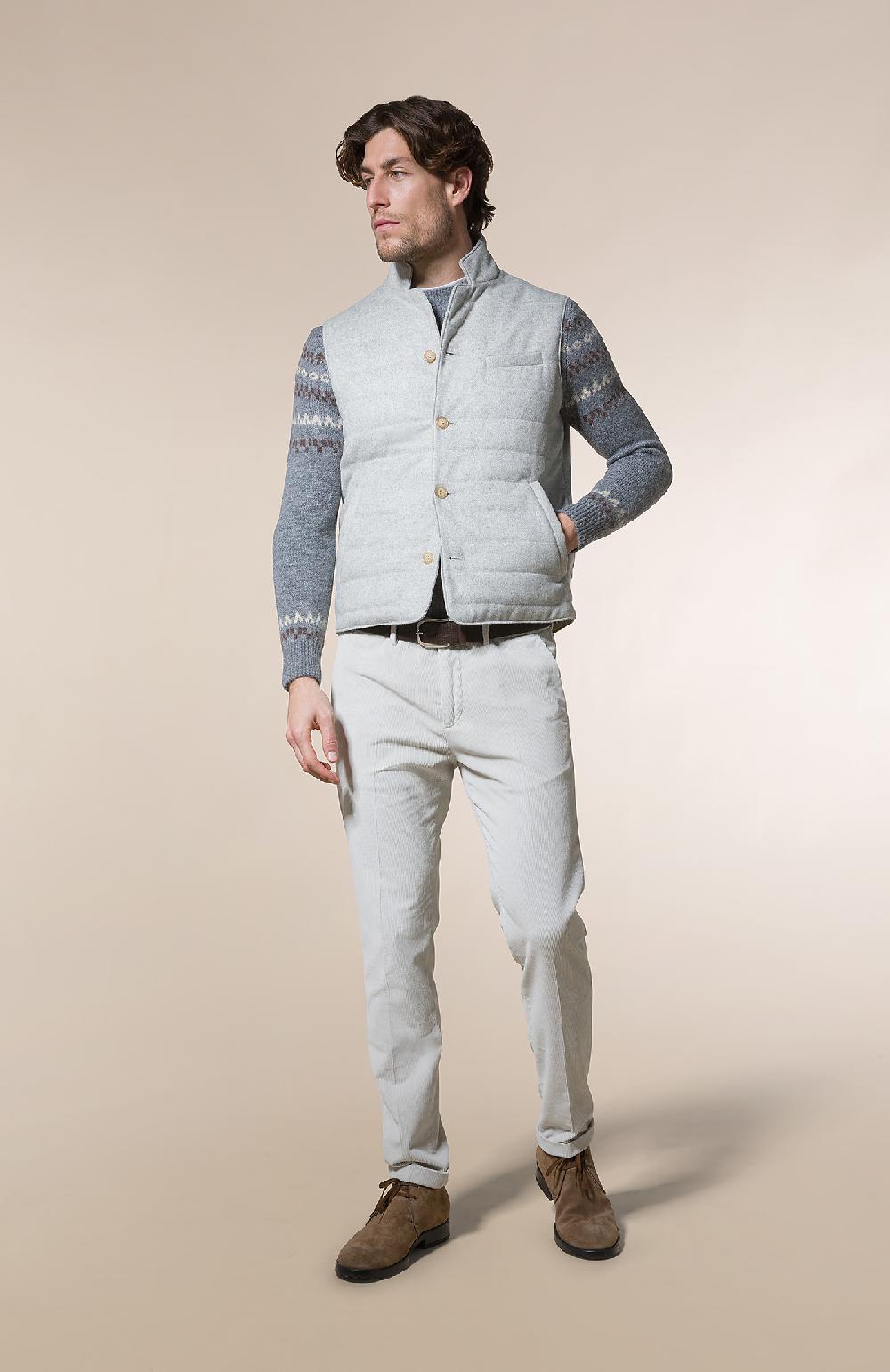 Seventy Maglione girocollo in jacquard misto lana - Col. Grigio Latest stili