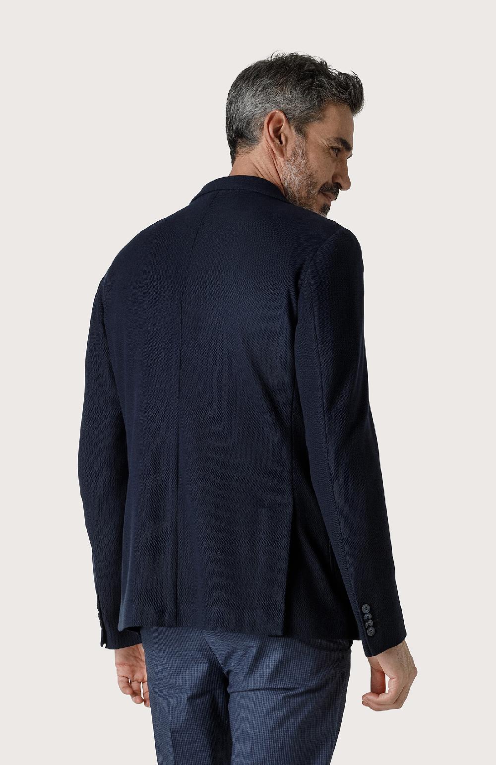Seventy Giacca classica a nido d'ape - Col. Blu Saldi Di Fabbrica
