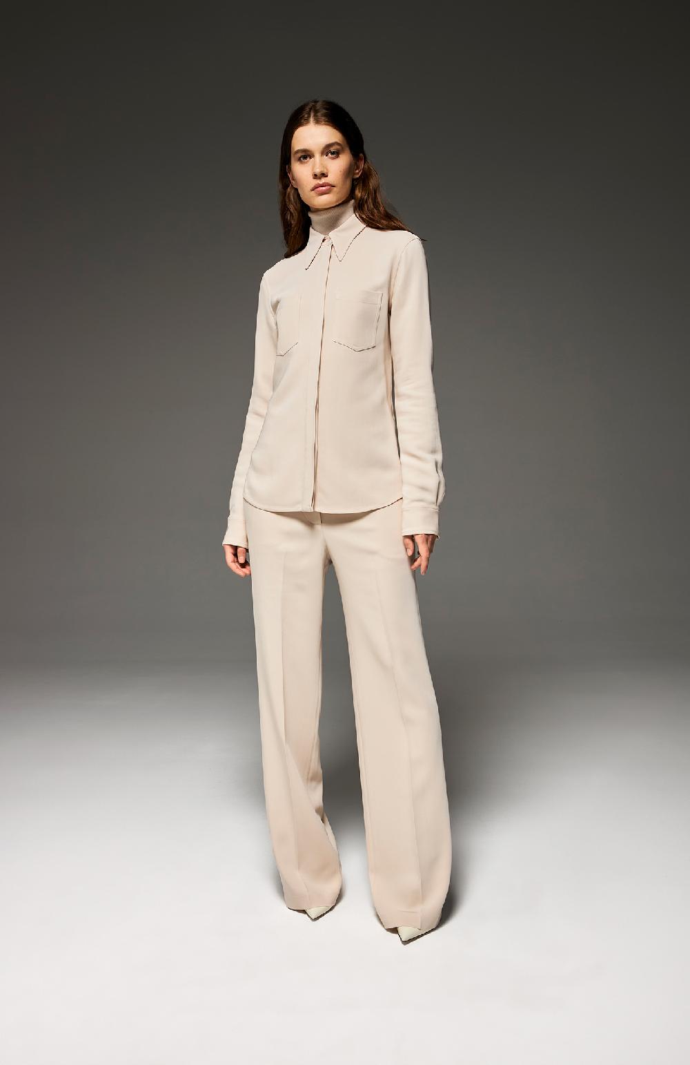 Seventy Pantalone lungo relax fit elasticato dietro in cady stretch - Col. Neutro Soddisfazione Garantita