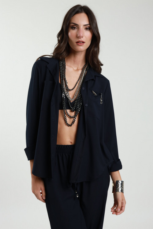 Susy Mix Camicia Con Spille Black Friday Prezzi