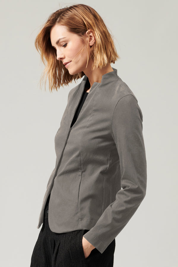 Transit Par Such Giacca con collo alla coreana in tencel modal e cotone stretch | 1013 – Transit Offerta Anniversario