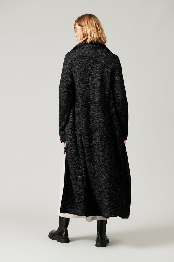 Transit Par Such Cappotto lungo di maglia in misto lana con ampio collo esterno in fant – Transit Only for today