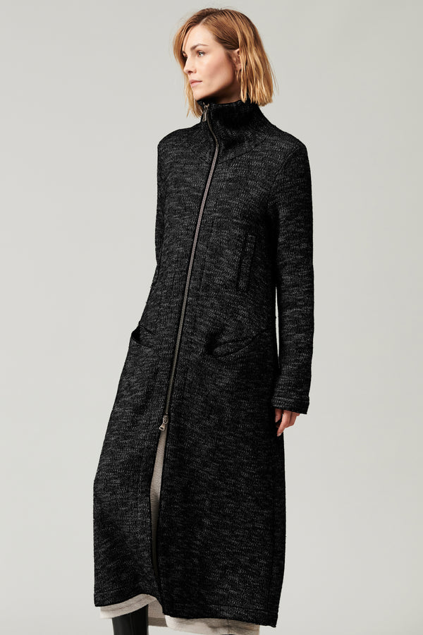 Transit Par Such Cappotto lungo di maglia in misto lana con ampio collo esterno in fant – Transit Only for today