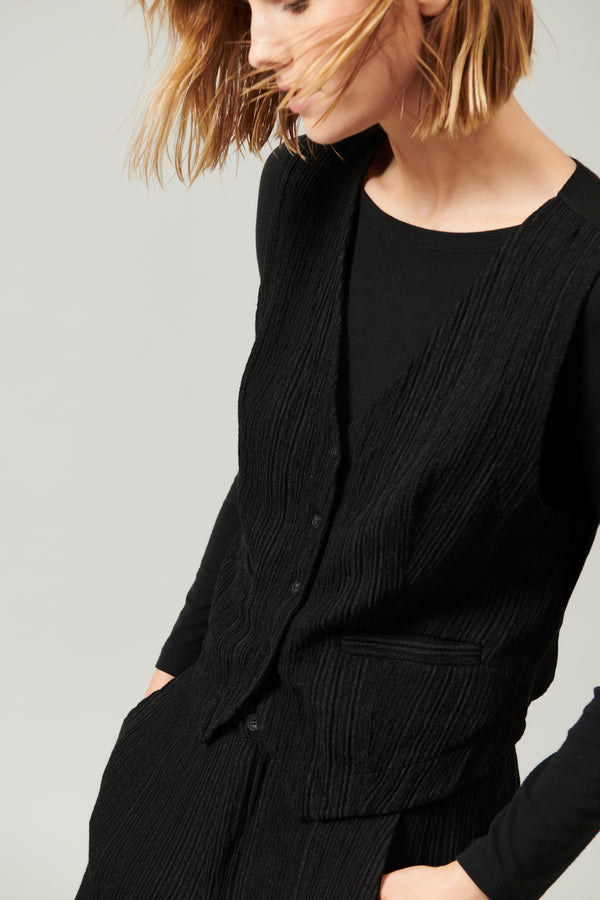 Transit Par Such Gilet in misto lana gessato goffrato | 1013.CFDTRYA102.10 – Transit Black Friday Prezzi
