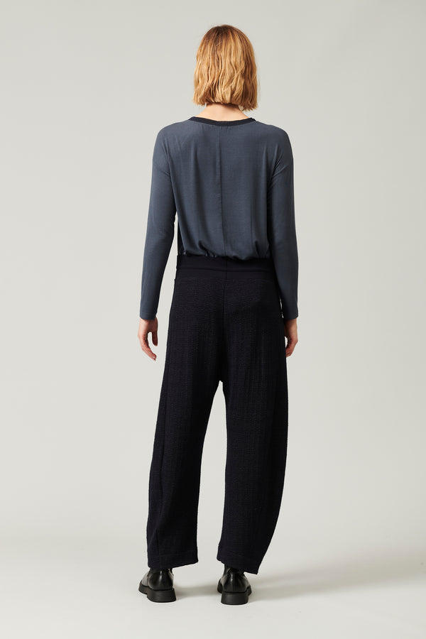 Transit Par Such Pantalone in maglia di misto lana jacquard microfantasia | 1013.CFDTRY – Transit Promozione