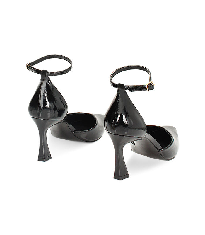 Valerio 1966 Décolleté open shank nere in naplak tacco 8 cm | Valerio 1966 Acquista Ora