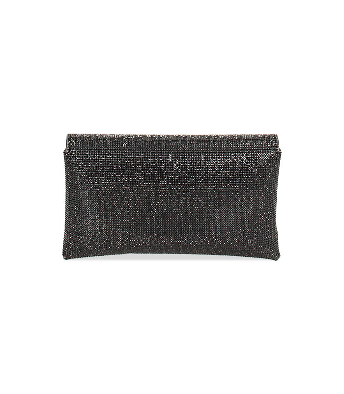 Valerio 1966 Pochette nera in laminato con pietre | Valerio 1966 Promozione temporanea