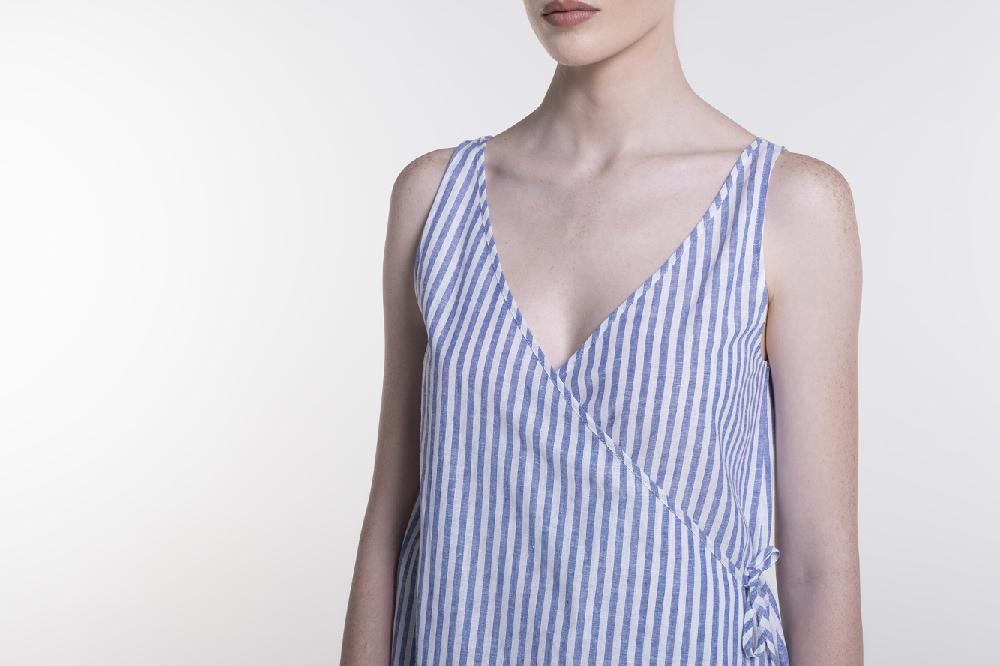 Verdiani Abito Lino/Cotone Riga Fino al 60% di sconto