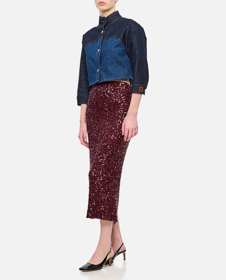 Fendi GIACCA DENIM BICOLOR Esporta salva