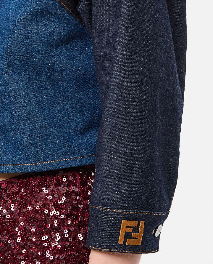 Fendi GIACCA DENIM BICOLOR Esporta salva
