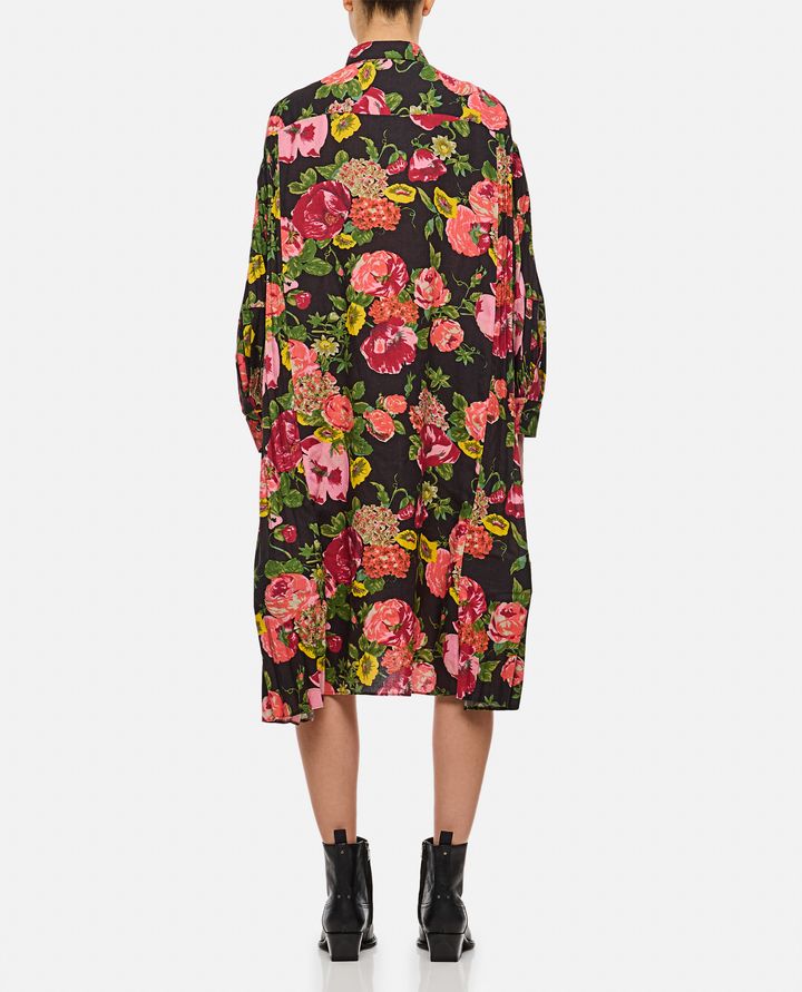 Junya Watanabe FLOWER PATTERN PRINTED SHIRT DRESS Smaltimento dello stoccaggio
