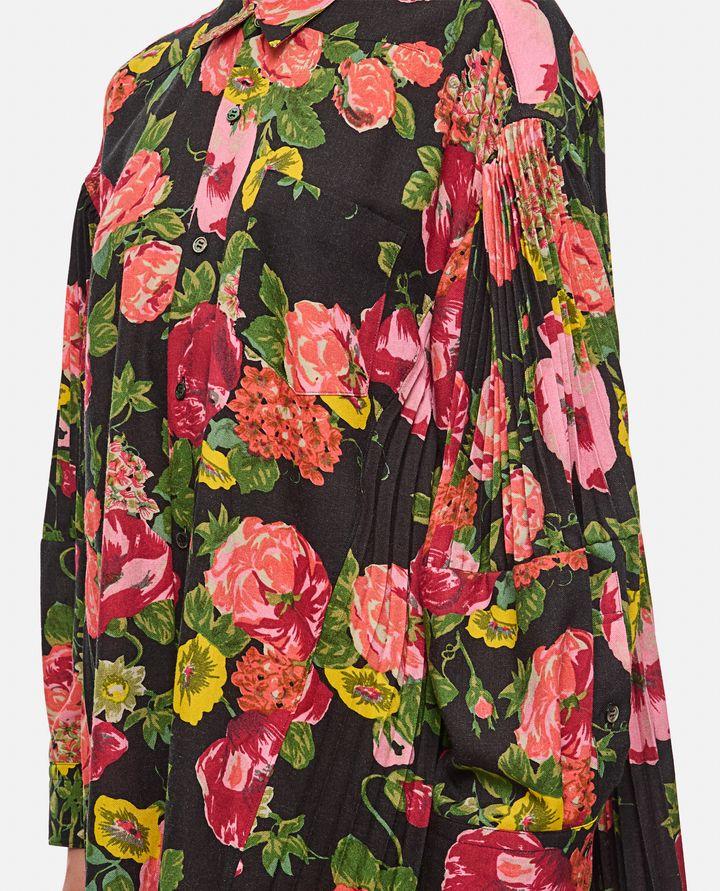 Junya Watanabe FLOWER PATTERN PRINTED SHIRT DRESS Smaltimento dello stoccaggio