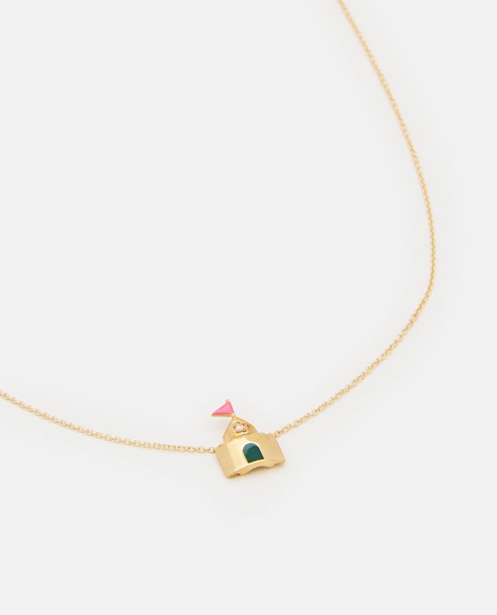 Aliita COLLANA IN ORO 9K CASTILLO SMALTATO E BRILLANTE Offerta migliore