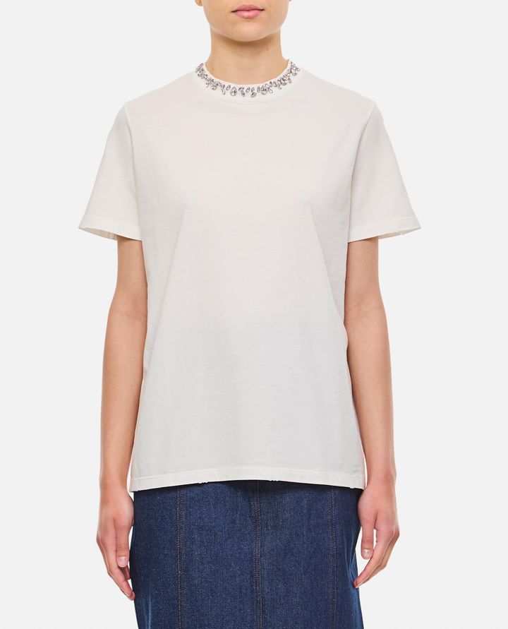 Golden Goose T-SHIRT REGOLARE IN COTONE CON RICAMI Grandi sconti