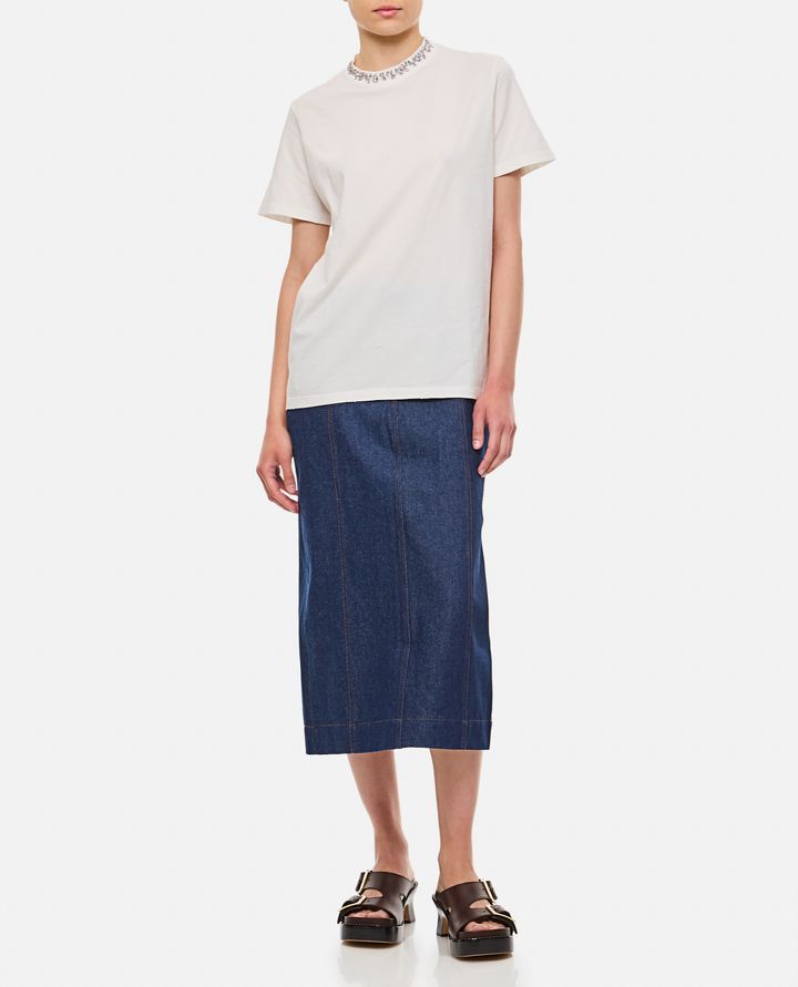 Golden Goose T-SHIRT REGOLARE IN COTONE CON RICAMI Grandi sconti