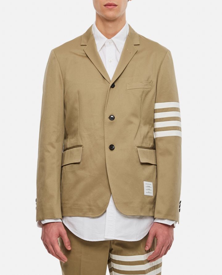 Thom Browne GIACCA SPORTIVA CLASSICA 4 BAR IN TWILL DI COTONE Rilascio limitato