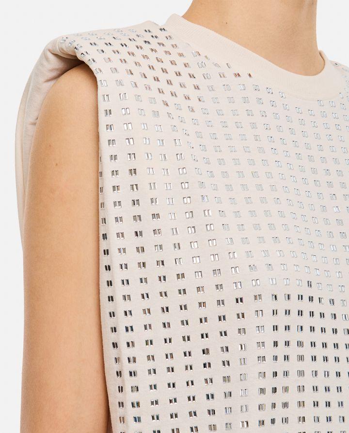 Golden Goose T-SHIRT CON CRISTALLI CON SPALLE IMBOTTITE Convenienza
