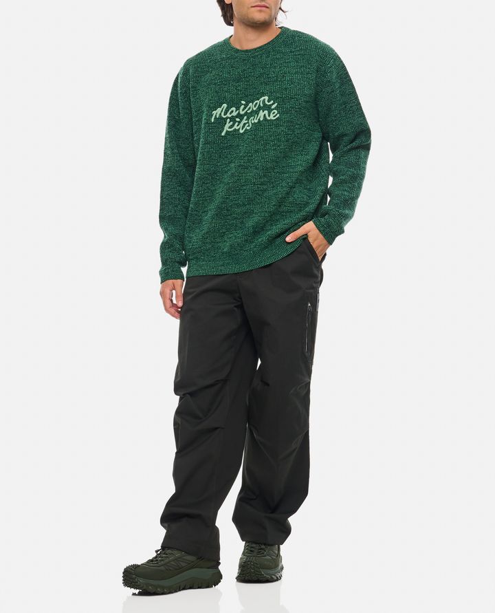 Maison Kitsuné MAGLIONE GIROCOLLO CON LOGO Comprare a buon mercato