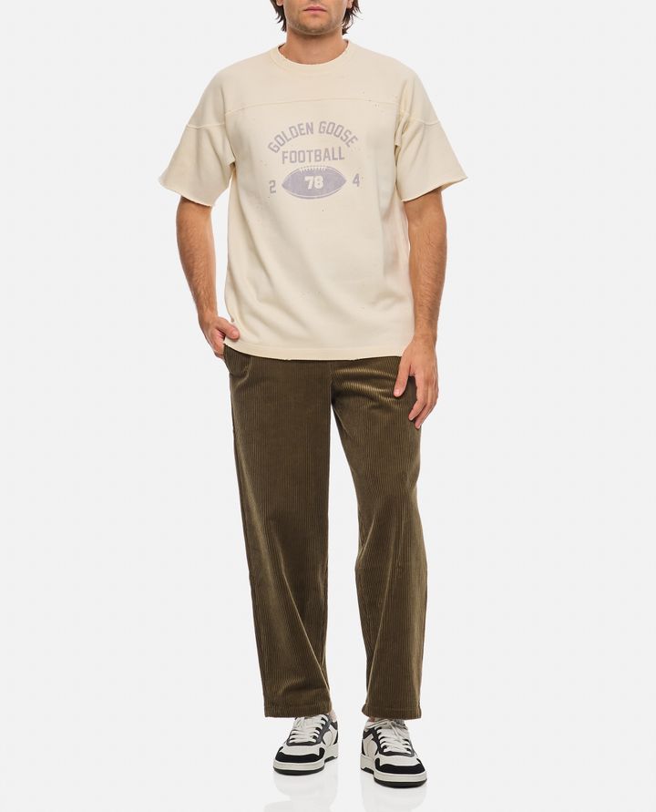 Golden Goose T-SHIRT IN COTONE STAMPA FOOTBALL Shopping online