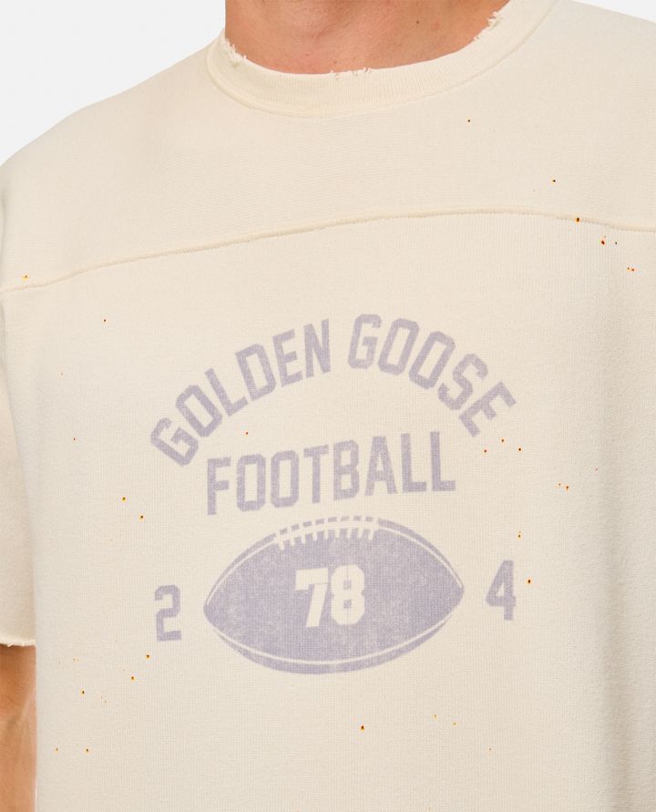 Golden Goose T-SHIRT IN COTONE STAMPA FOOTBALL Shopping online