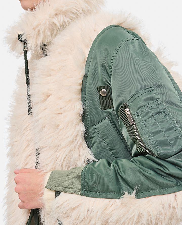 Sacai BOMBER CON INSERTI IN ECOPELLICCIA Comprane uno, ottenene uno gratis