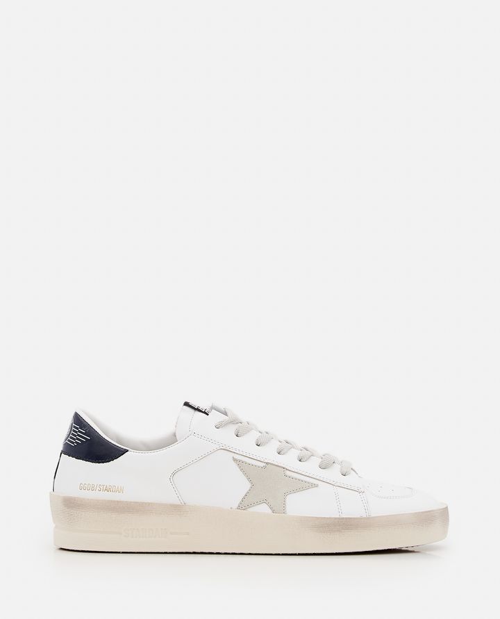 Golden Goose SUPERSTAR LEATHER SNEAKERS BIANCHE E NERE DA UOMO In vendita