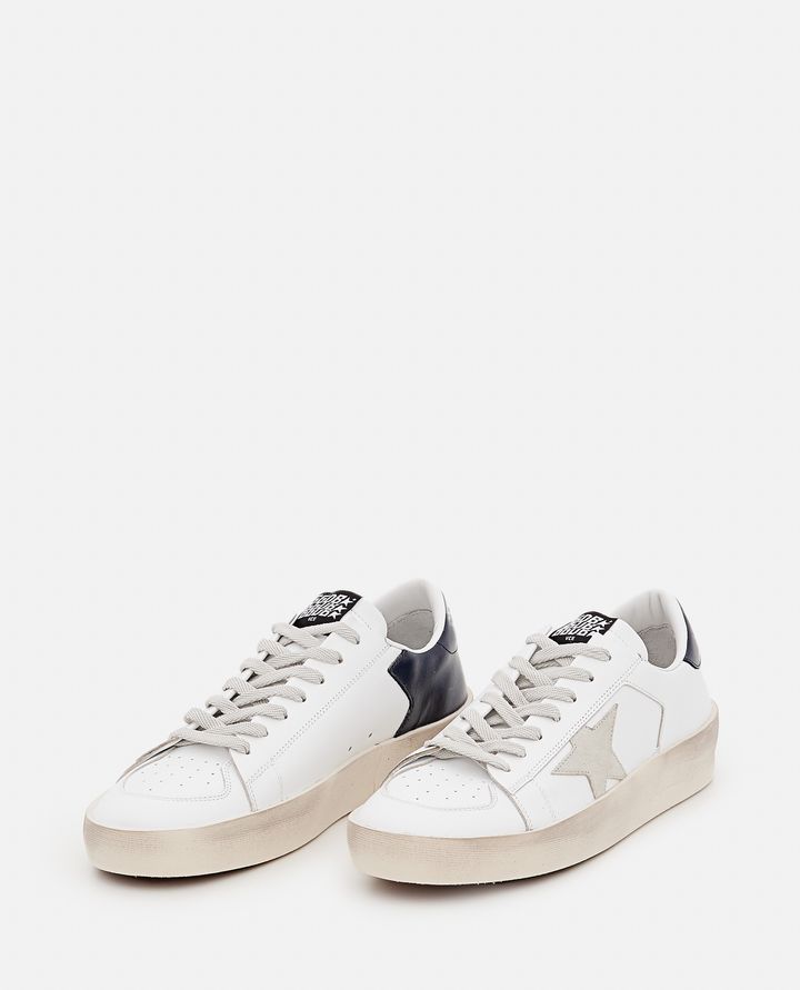 Golden Goose SUPERSTAR LEATHER SNEAKERS BIANCHE E NERE DA UOMO In vendita