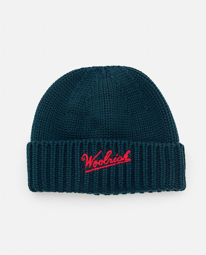 Woolrich MERINO WOOL LOGO BEANIE Shopping Online