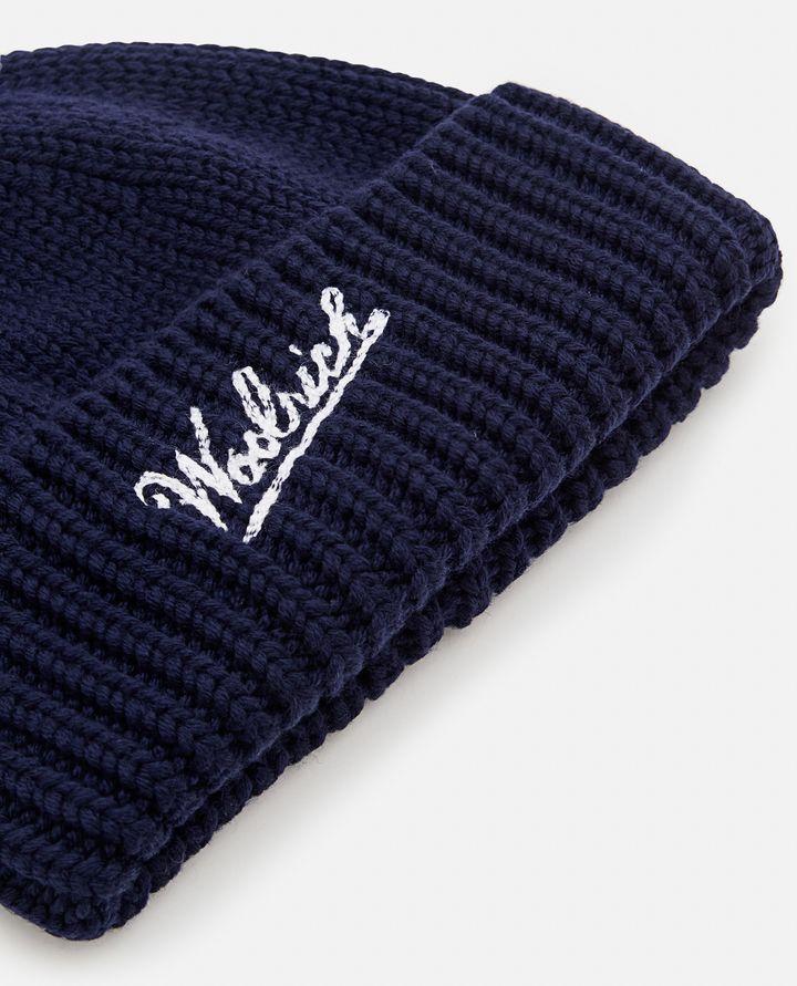 Woolrich MERINO WOOL LOGO BEANIE Affare Del Giorno