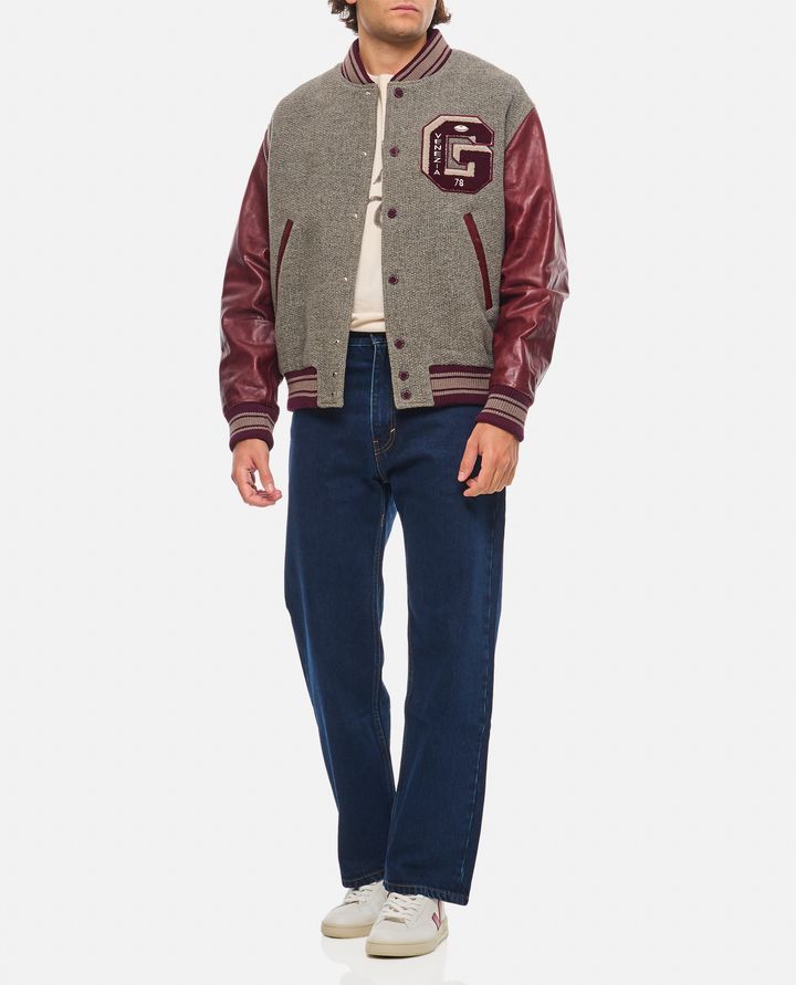 Golden Goose BOMBER VARSITY CON MANICHE IN PELLE Sconto