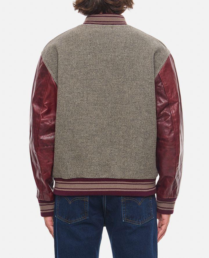 Golden Goose BOMBER VARSITY CON MANICHE IN PELLE Sconto