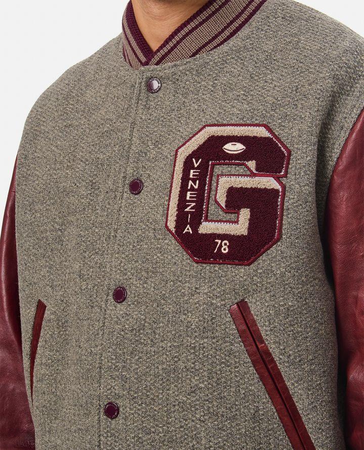 Golden Goose BOMBER VARSITY CON MANICHE IN PELLE Sconto